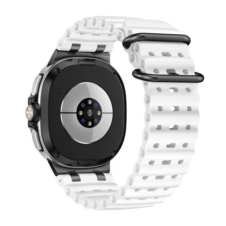 Dây đồng hồ silicone khóa vòng đen lỗ thoáng đại dương, Dành cho Samsung Galaxy Watch8 / Watch8 Classic