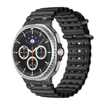 Dây đồng hồ silicone khóa vòng đen lỗ thoáng đại dương, Dành cho Samsung Galaxy Watch8 / Watch8 Classic