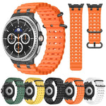 Dây đồng hồ silicone khóa vòng đen lỗ thoáng đại dương, Dành cho Samsung Galaxy Watch8 / Watch8 Classic