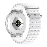 Dây đồng hồ silicone khóa vòng bạc lỗ thoáng đại dương, Dành cho Samsung Galaxy Watch8 / Watch8 Classic