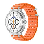 Dây đồng hồ silicone khóa vòng bạc lỗ thoáng đại dương, Dành cho Samsung Galaxy Watch8 / Watch8 Classic
