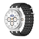 Dây đồng hồ silicone khóa vòng bạc lỗ thoáng đại dương, Dành cho Samsung Galaxy Watch8 / Watch8 Classic
