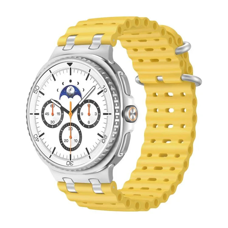 Dây đồng hồ silicone khóa vòng bạc lỗ thoáng đại dương, Dành cho Samsung Galaxy Watch8 / Watch8 Classic