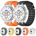Dây đồng hồ silicone khóa vòng bạc lỗ thoáng đại dương, Dành cho Samsung Galaxy Watch8 / Watch8 Classic