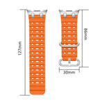 Dây đồng hồ silicone khóa vòng bạc lỗ thoáng đại dương, Dành cho Samsung Galaxy Watch8 / Watch8 Classic