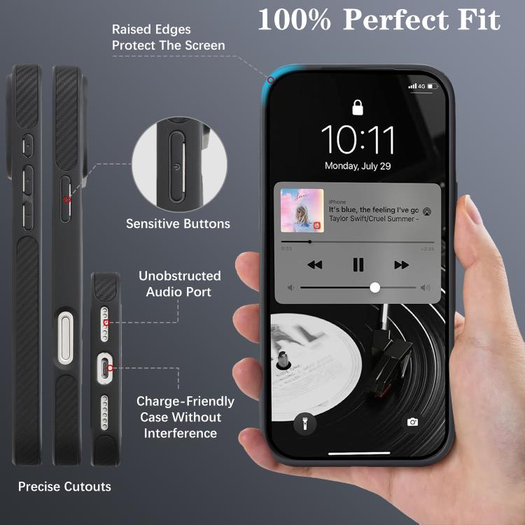 Ốp lưng điện thoại MagSafe sợi carbon Kalebol, dành cho iPhone 17 Pro Max, iPhone 17 Pro, iPhone 17, iPhone Air, iPhone 16 Pro Max, iPhone 16 Pro, iPhone 16 Plus, iPhone 16