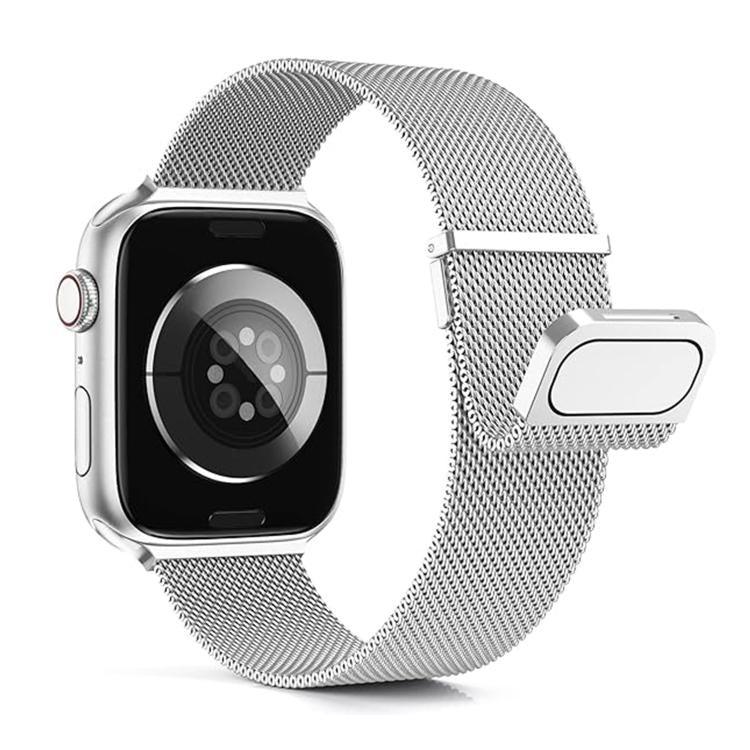 Dây đồng hồ thép không gỉ Milanese đôi liên kết đôi nam châm Kalebol, dành cho Apple Watch 46mm / 49mm / 45mm / 44mm, dành cho Apple Watch 42mm / 41mm / 40mm / 38mm