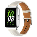 Dây đồng hồ da lõm khóa chốt bạc, Dành cho Samsung Galaxy Fit 3
