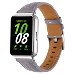 Dây đồng hồ da lõm khóa chốt bạc, Dành cho Samsung Galaxy Fit 3