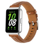 Dây đồng hồ da lõm khóa chốt bạc, Dành cho Samsung Galaxy Fit 3