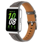 Dây đồng hồ da lõm khóa chốt bạc, Dành cho Samsung Galaxy Fit 3