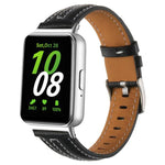 Dây đồng hồ da lõm khóa chốt bạc, Dành cho Samsung Galaxy Fit 3