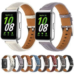 Dây đồng hồ da lõm khóa chốt bạc, Dành cho Samsung Galaxy Fit 3