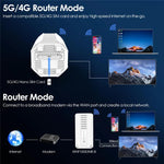 WAVLINK WNF100X3NR-B Phiên bản toàn cầu Khe SIM Nano Bộ định tuyến CPE 5G NR WiFi 6, Thông số kỹ thuật: Phích cắm US, WNF100X3NR-B