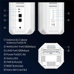 WAVLINK WNF100X3NR-B Phiên bản toàn cầu Khe SIM Nano Bộ định tuyến CPE 5G NR WiFi 6, Thông số kỹ thuật: Phích cắm US, WNF100X3NR-B