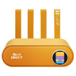 WR860-E Bộ lặp không dây có khe cắm SIM, 4 ăng-ten, 4 cổng Ethernet, Bộ định tuyến 4G LTE WiFi 6, màu trắng, cam