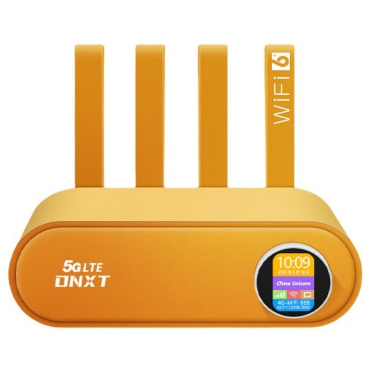WR860-E Bộ lặp không dây có khe cắm SIM, 4 ăng-ten, 4 cổng Ethernet, Bộ định tuyến 4G LTE WiFi 6, màu trắng, cam