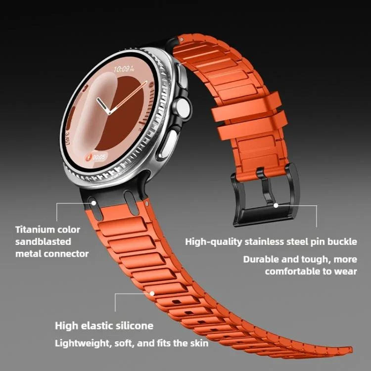 Dây đồng hồ silicone họa tiết hình chữ I, Dành cho Samsung Galaxy Watch8 / Watch8 Classic