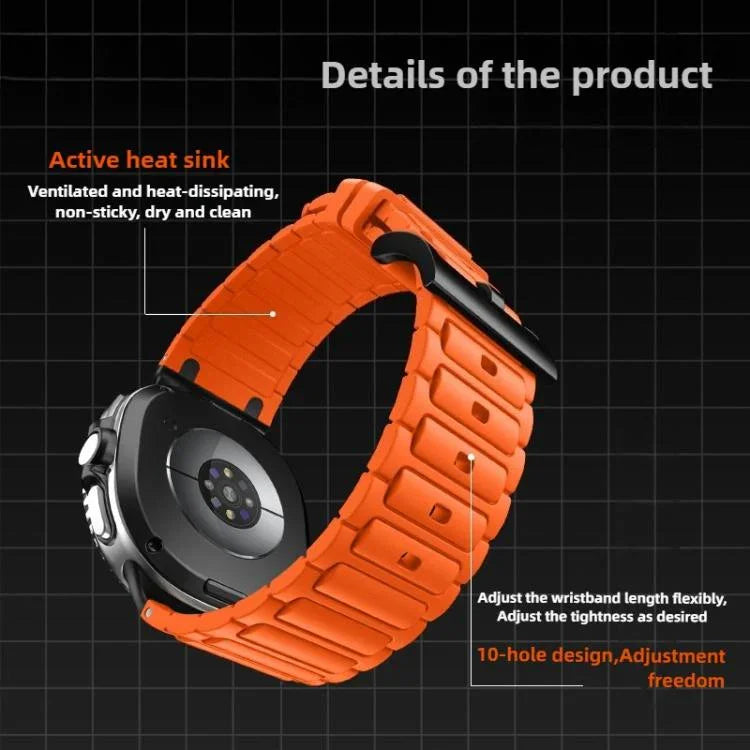 Dây đồng hồ silicone họa tiết hình chữ I, Dành cho Samsung Galaxy Watch8 / Watch8 Classic