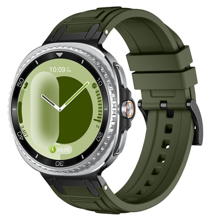 Dây đồng hồ silicone ba lớp giáp, dành cho Samsung Galaxy Watch8 / Watch8 Classic