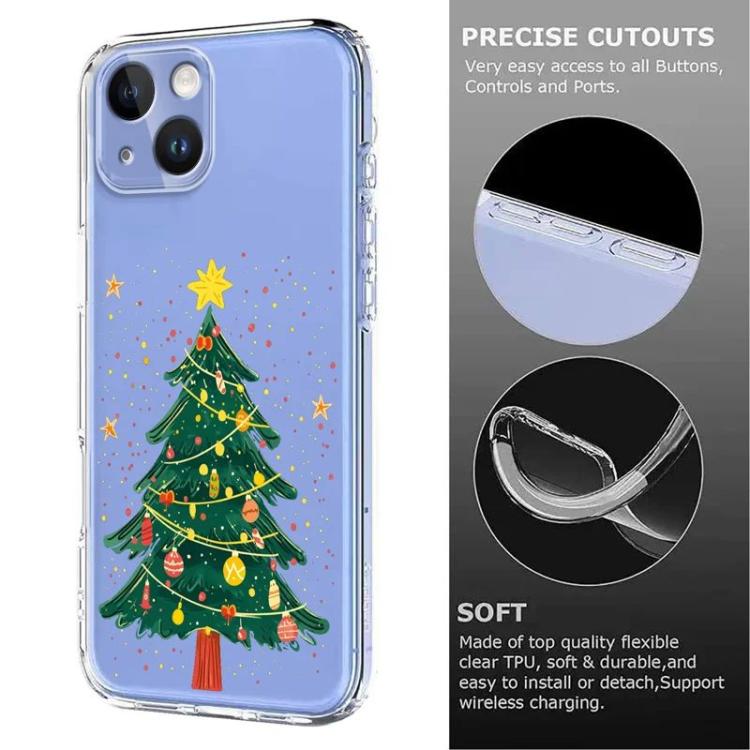 Christmas-themed Printed TPU Phone Case, For iPhone 15