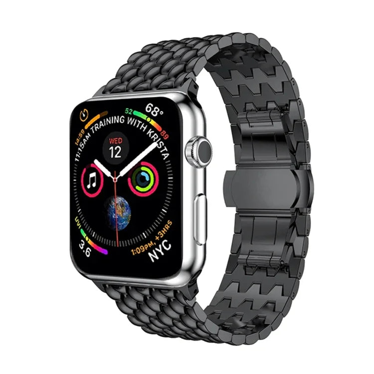 Dây đeo cổ tay thép không gỉ vân rồng cho Apple Watch Series 3 & 2 & 1 38mm