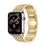 Dây đeo cổ tay thép không gỉ vân rồng cho Apple Watch Series 3 & 2 & 1 42mm