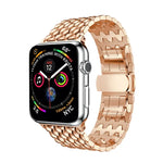 Dây đeo cổ tay thép không gỉ vân rồng cho Apple Watch Series 3 & 2 & 1 42mm