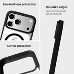 Ốp lưng điện thoại viền đen sơn từ tính mạnh chủ đề Giáng Sinh, dành cho iPhone 17 Pro Max, dành cho iPhone 17 Pro, dành cho iPhone 17