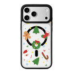 Ốp lưng điện thoại viền đen sơn từ tính mạnh chủ đề Giáng Sinh, dành cho iPhone 17 Pro Max, dành cho iPhone 17 Pro, dành cho iPhone 17