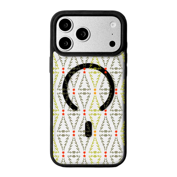 Ốp lưng điện thoại viền đen sơn từ tính mạnh chủ đề Giáng Sinh, dành cho iPhone 17 Pro Max, dành cho iPhone 17 Pro, dành cho iPhone 17