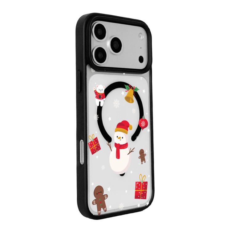 Ốp lưng điện thoại viền đen sơn từ tính mạnh chủ đề Giáng Sinh, dành cho iPhone 17 Pro Max, dành cho iPhone 17 Pro, dành cho iPhone 17