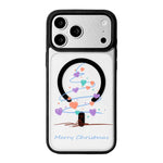 Ốp lưng điện thoại viền đen sơn từ tính mạnh chủ đề Giáng Sinh, dành cho iPhone 17 Pro Max, dành cho iPhone 17 Pro, dành cho iPhone 17