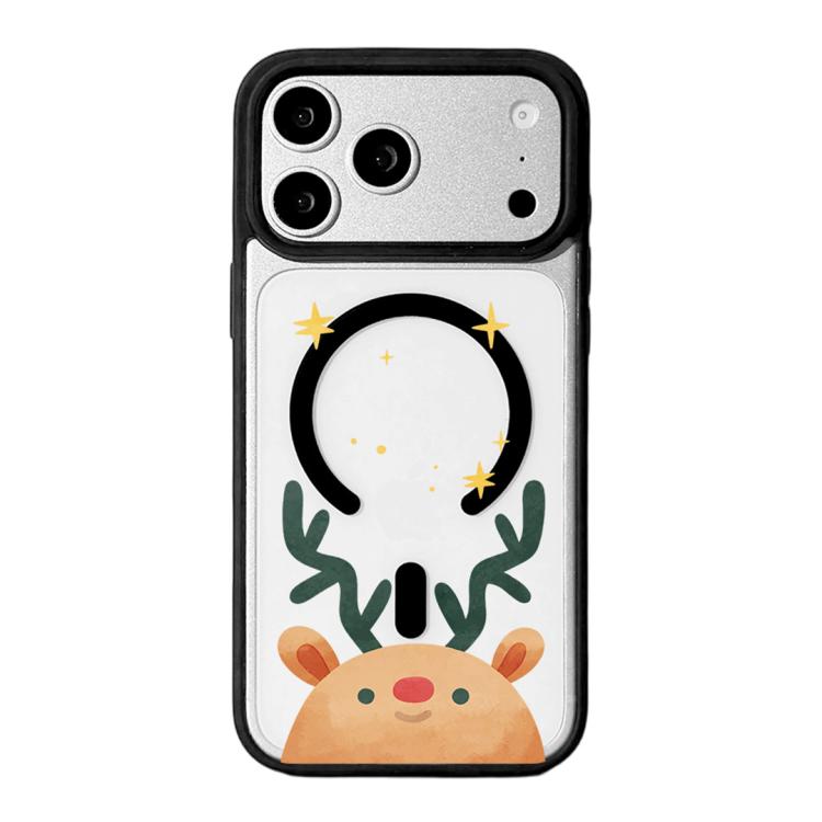 Ốp lưng điện thoại viền đen sơn từ tính mạnh chủ đề Giáng Sinh, dành cho iPhone 17 Pro Max, dành cho iPhone 17 Pro, dành cho iPhone 17