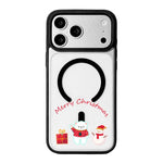 Ốp lưng điện thoại viền đen sơn từ tính mạnh chủ đề Giáng Sinh, dành cho iPhone 17 Pro Max, dành cho iPhone 17 Pro, dành cho iPhone 17
