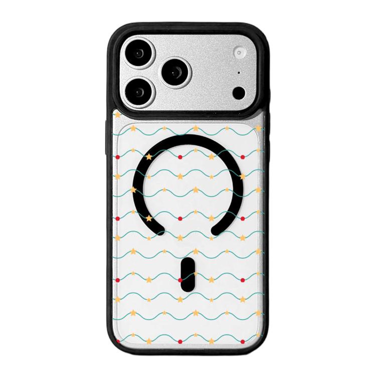 Ốp lưng điện thoại viền đen sơn từ tính mạnh chủ đề Giáng Sinh, dành cho iPhone 17 Pro Max, dành cho iPhone 17 Pro, dành cho iPhone 17