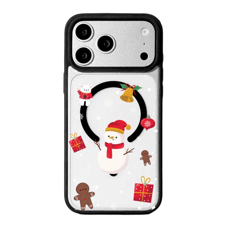 Ốp lưng điện thoại viền đen sơn từ tính mạnh chủ đề Giáng Sinh, dành cho iPhone 17 Pro Max, dành cho iPhone 17 Pro, dành cho iPhone 17