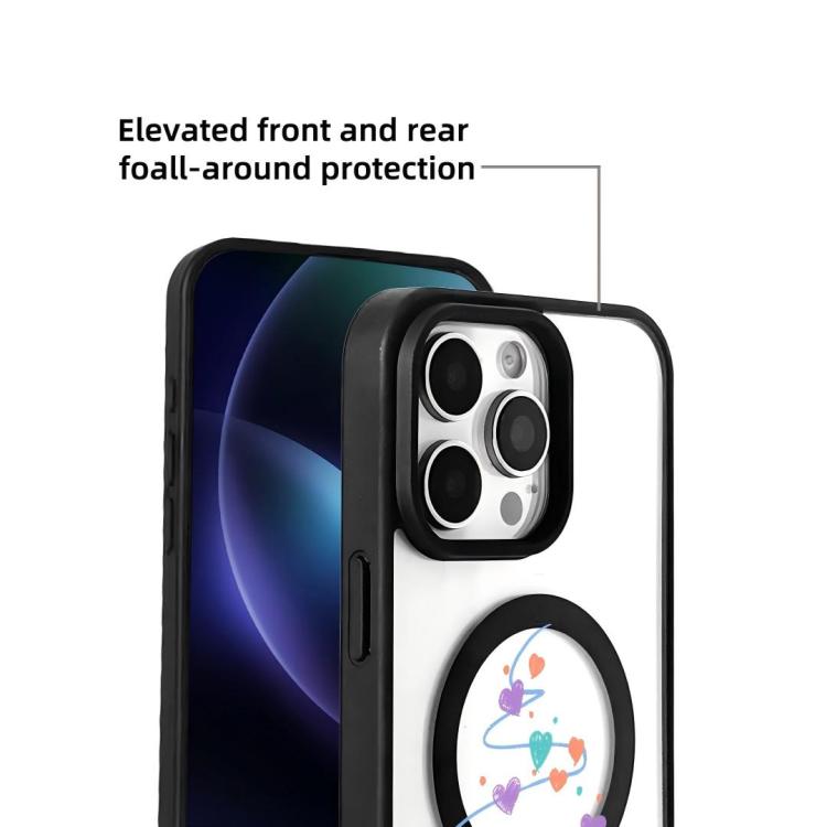 Ốp lưng điện thoại viền đen sơn từ tính mạnh chủ đề Giáng Sinh, dành cho iPhone 16 Pro Max, dành cho iPhone 16 Pro, dành cho iPhone 16