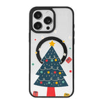 Ốp lưng điện thoại viền đen sơn từ tính mạnh chủ đề Giáng Sinh, dành cho iPhone 16 Pro Max, dành cho iPhone 16 Pro, dành cho iPhone 16