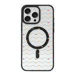 Ốp lưng điện thoại viền đen sơn từ tính mạnh chủ đề Giáng Sinh, dành cho iPhone 16 Pro Max, dành cho iPhone 16 Pro, dành cho iPhone 16