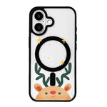 Ốp lưng điện thoại viền đen sơn từ tính mạnh chủ đề Giáng Sinh, dành cho iPhone 16 Pro Max, dành cho iPhone 16 Pro, dành cho iPhone 16