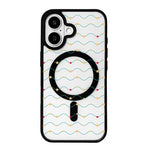 Ốp lưng điện thoại viền đen sơn từ tính mạnh chủ đề Giáng Sinh, dành cho iPhone 16 Pro Max, dành cho iPhone 16 Pro, dành cho iPhone 16