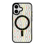 Ốp lưng điện thoại viền đen sơn từ tính mạnh chủ đề Giáng Sinh, dành cho iPhone 16 Pro Max, dành cho iPhone 16 Pro, dành cho iPhone 16