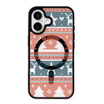 Ốp lưng điện thoại viền đen sơn từ tính mạnh chủ đề Giáng Sinh, dành cho iPhone 16 Pro Max, dành cho iPhone 16 Pro, dành cho iPhone 16