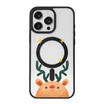 Ốp lưng điện thoại viền đen sơn từ tính mạnh chủ đề Giáng Sinh, dành cho iPhone 15 Pro Max, dành cho iPhone 15 Pro