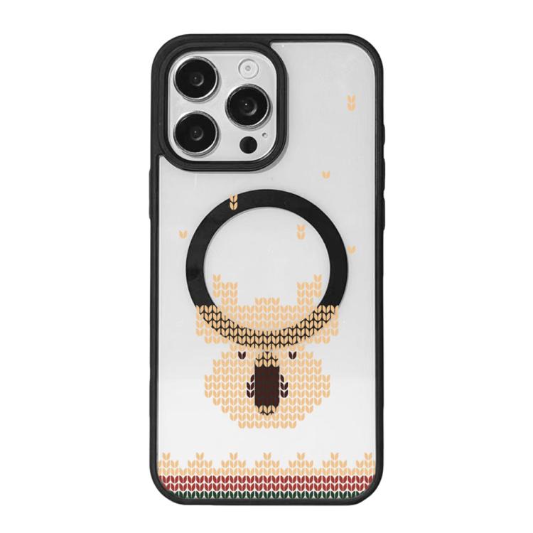 Ốp lưng điện thoại viền đen sơn từ tính mạnh chủ đề Giáng Sinh, dành cho iPhone 15 Pro Max, dành cho iPhone 15 Pro