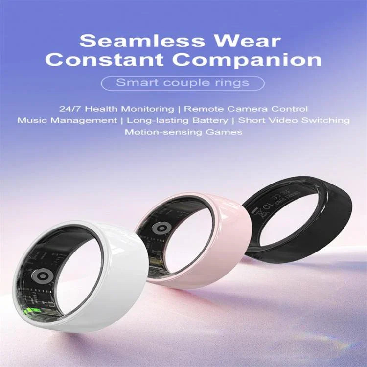Nhẫn thông minh R12 SIZE 8, hỗ trợ theo dõi nhịp tim / oxy trong máu / giấc ngủ / sức khỏe nữ