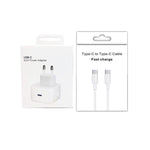 A3365 PD40W USB-C / Type-C Charger with Type-C to Type-C Data Cable, EU Plug, EU Plug + 1m Type-C Cable, EU Plug + 2m Type-C Cable