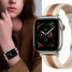 Dây đồng hồ da thật phối màu kiểu yên ngựa, dành cho Apple Watch 46mm / 49mm / 45mm / 44mm, dành cho Apple Watch 42mm / 41mm / 40mm / 38mm