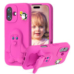 Ốp lưng điện thoại chống sốc EVA hình chim cánh cụt có giá đỡ, dành cho iPhone 17 Pro Max, iPhone 17 Pro, iPhone 17, iPhone Air, iPhone 16 Pro Max, iPhone 16 Pro, iPhone 16, iPhone 15 Pro Max